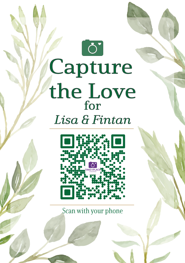 Green Capture the Love for wedding guests photos